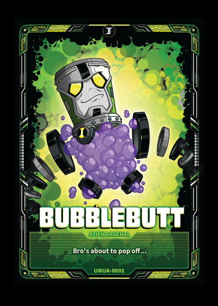 186 Bubblebutt — updated card artwork