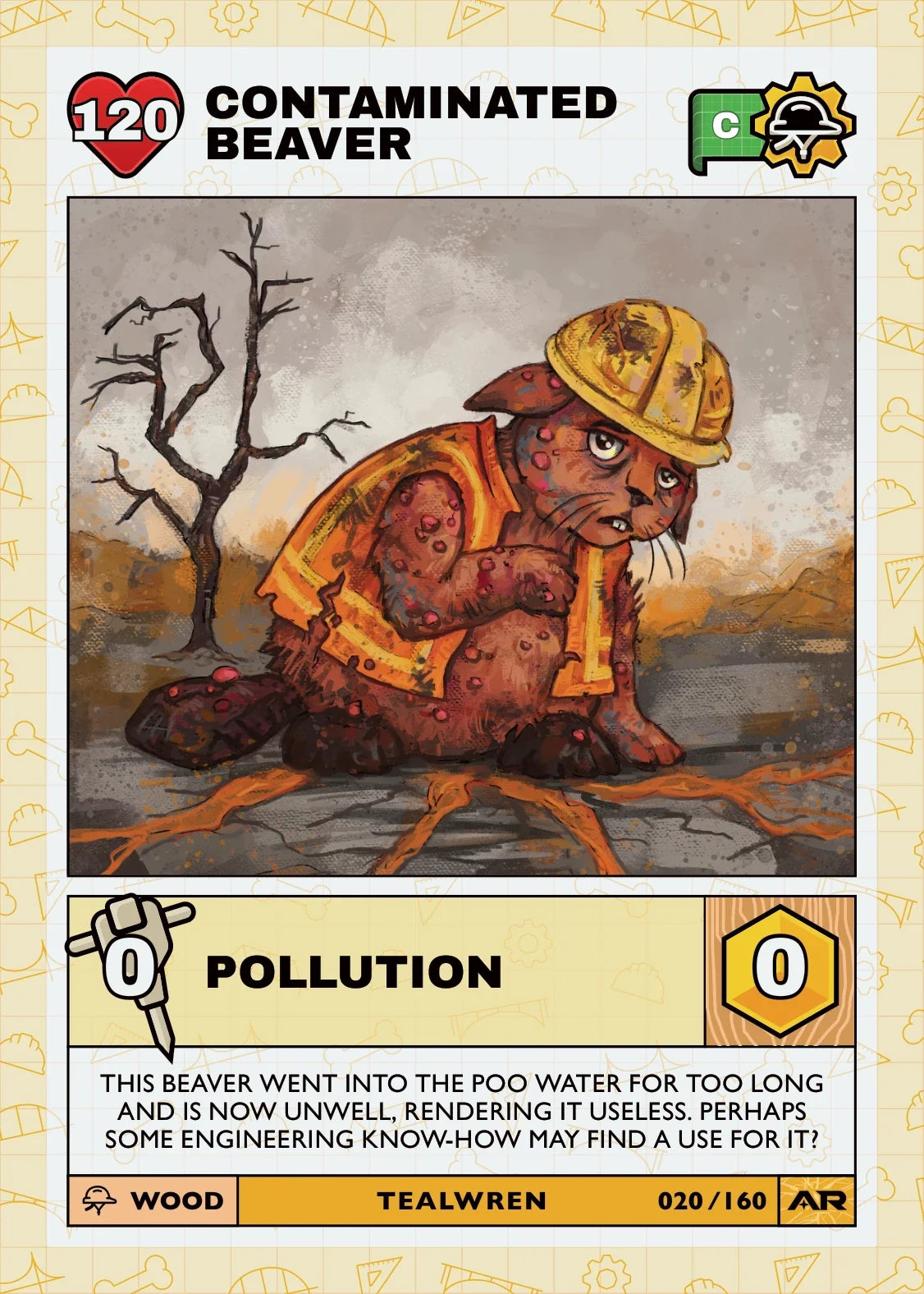 Civil Draft Series 2 card 020: Contaminated Beaver