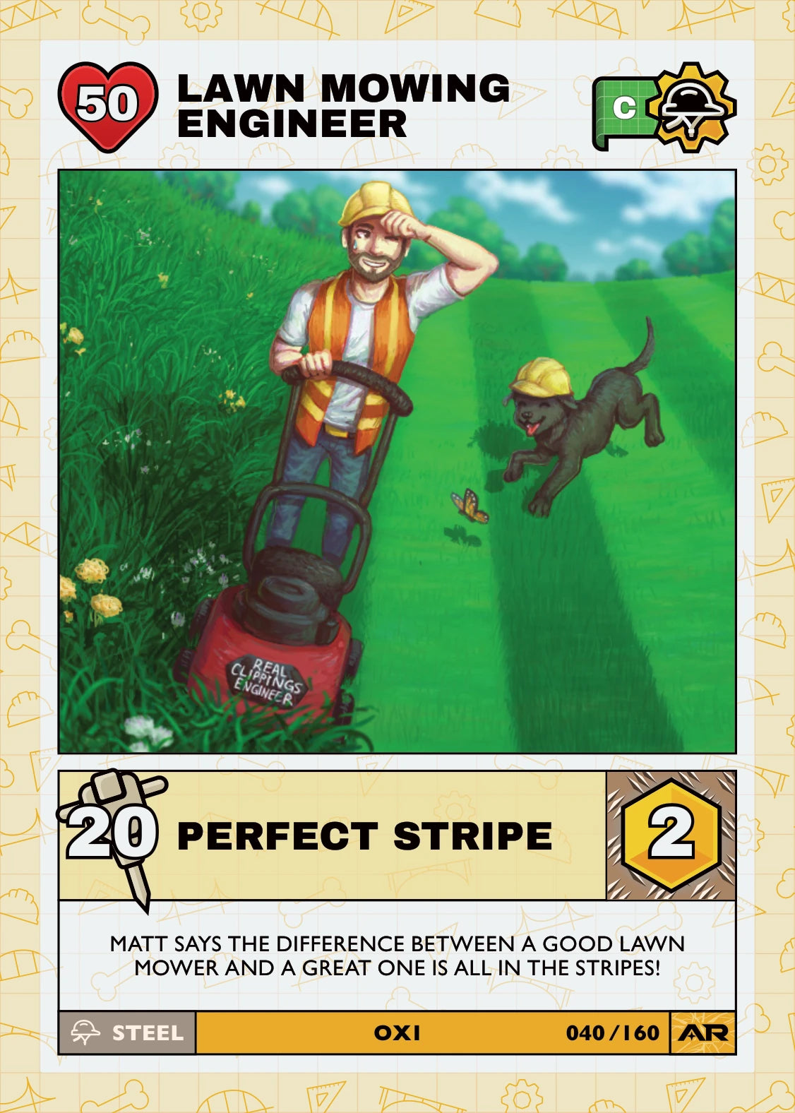 Lawn Mowing Engineer — Common, Civil Draft Series 2 card