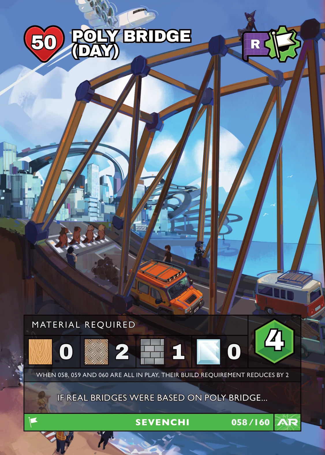 Poly Bridge (day) — Rare, Civil Draft Series 2 card