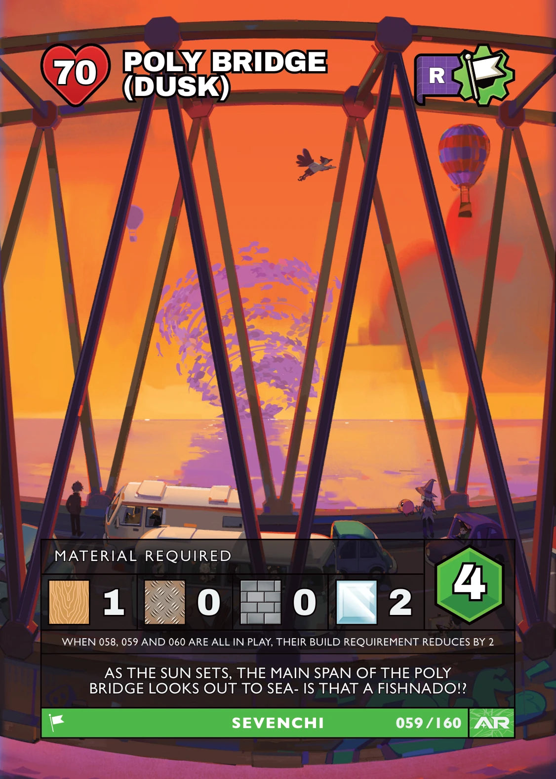 Poly Bridge (dusk) — Rare, Civil Draft Series 2 card