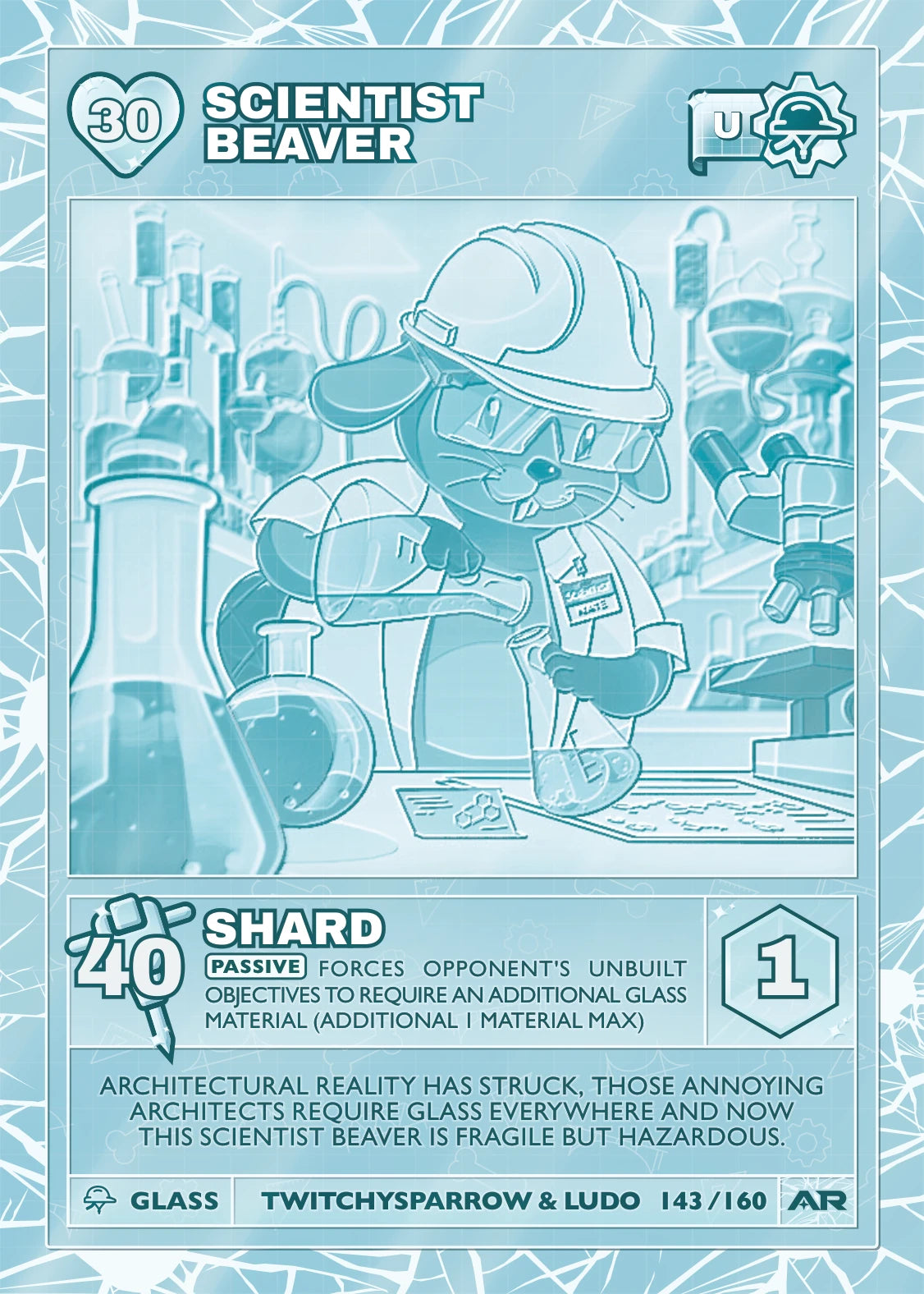Scientist Beaver — Glass Uncommon, Civil Draft Series 2 card