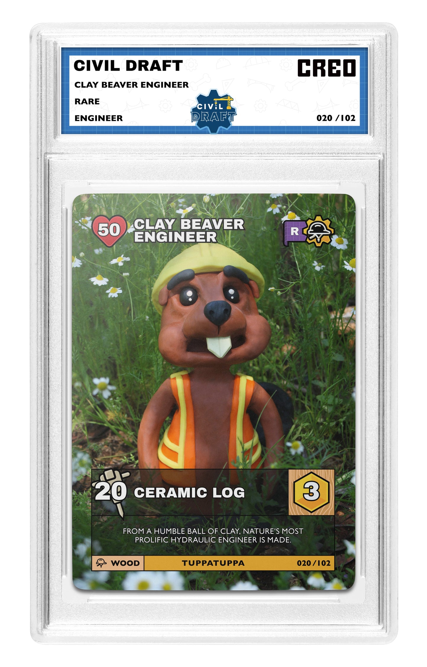 CLAY BEAVER ENGINEER - Rare