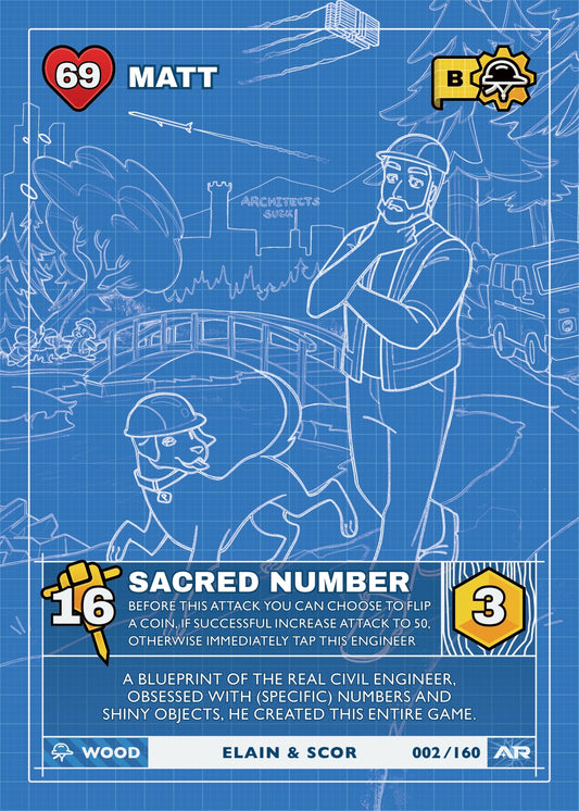 Civil Draft Series 2 card #002, Matt, Blueprint