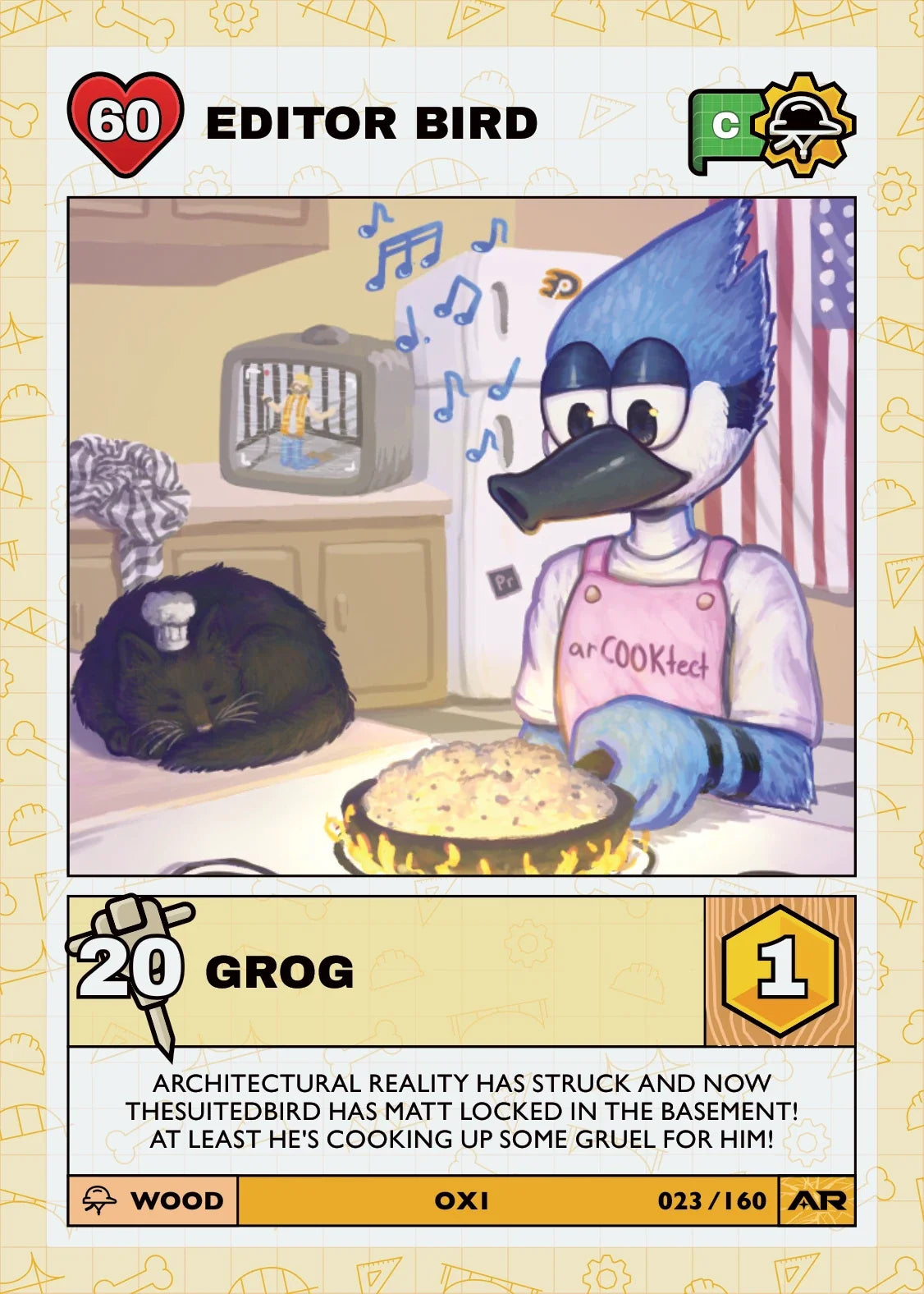 Civil Draft Series 2 card 023: Editor Bird