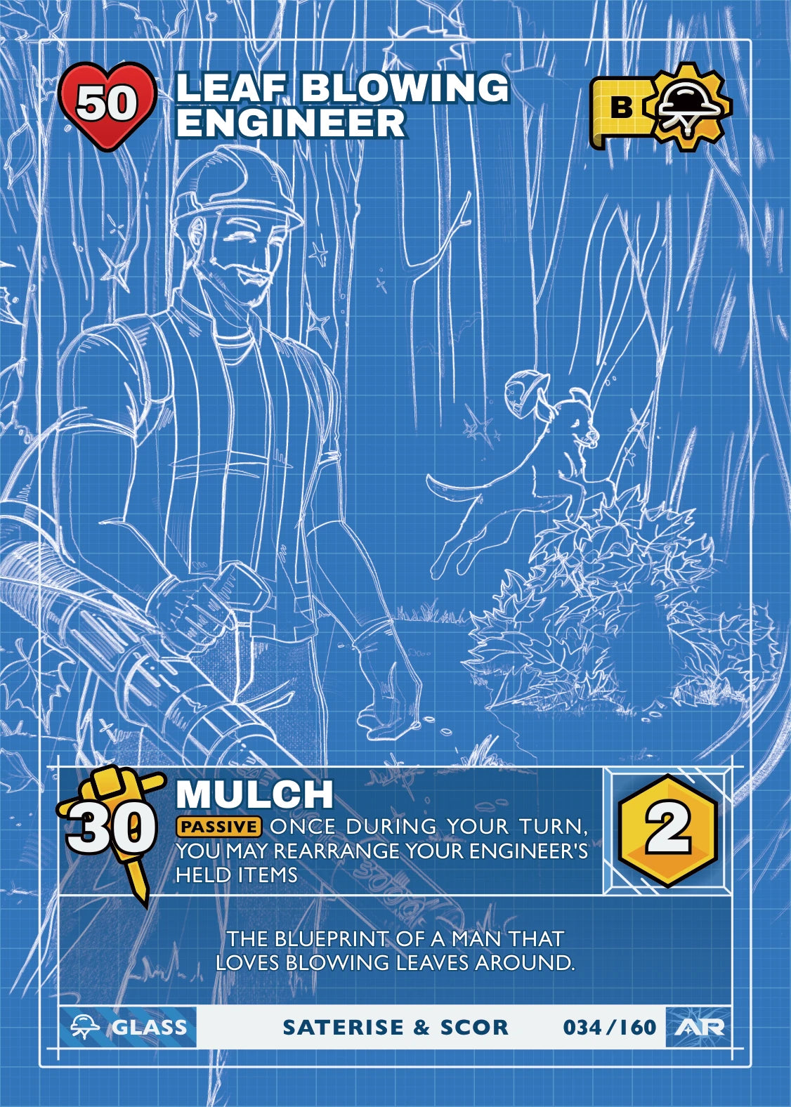 Leaf Blowing Engineer — Blueprint, Civil Draft Series 2 card