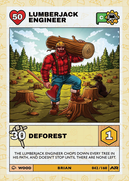 Lumberjack Engineer — Common, Civil Draft Series 2 card