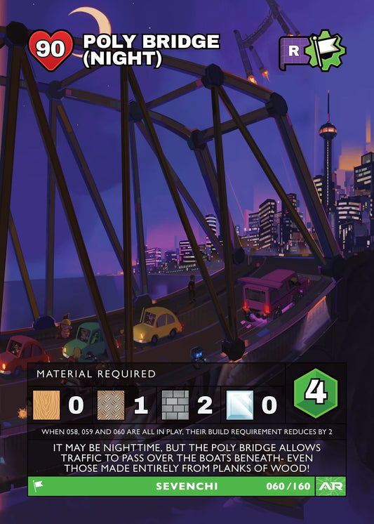 Poly Bridge (night) — Rare, Civil Draft Series 2 card